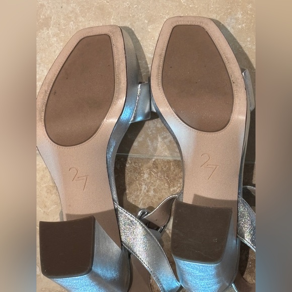 NWOB 27 EDIT NATURALIZER Jaselle Platform- Metallic Leather Silver, size 7.5M - Picture 9 of 15